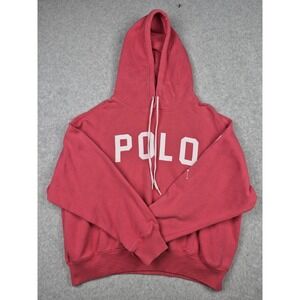 Ralph Lauren Pink Hoodie with White Lettering